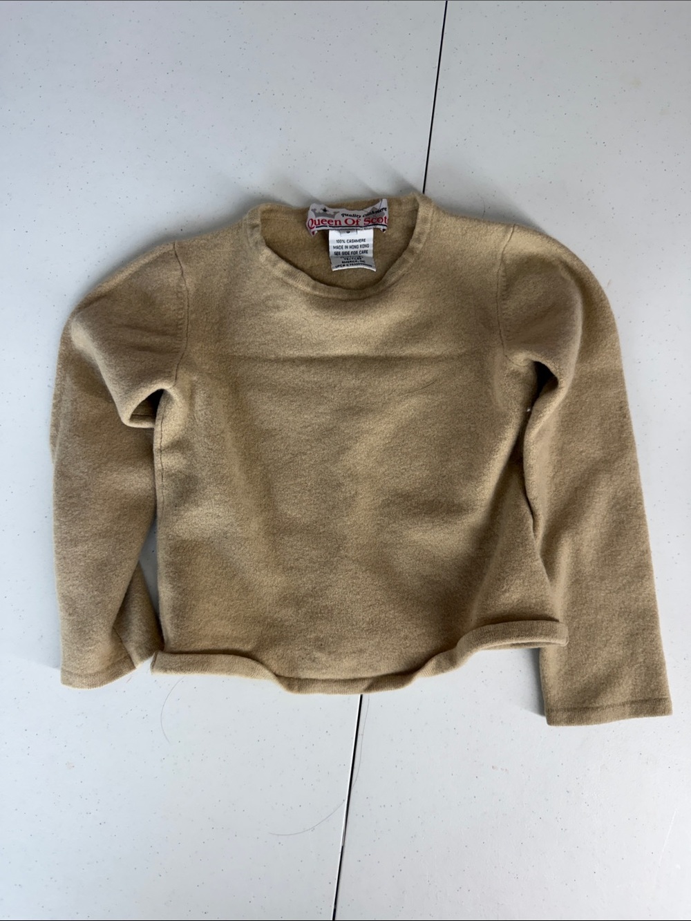 Kids Tan Fleece Pullover Sweatshirt #E16